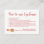 リップカラーディストリビューターのアプリケーション命令 名刺 (正面)