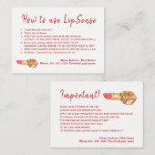 リップカラーディストリビューターのアプリケーション命令 名刺 (正面/裏面)