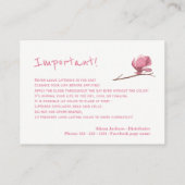 リップカラーディストリビューターのアプリケーション命令 名刺 (裏面)