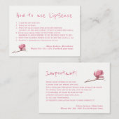 リップカラーディストリビューターのアプリケーション命令 名刺 (正面/裏面)