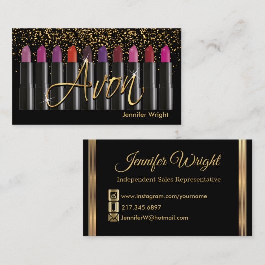リップカラー口紅 – Avon 名刺 (正面/裏面)