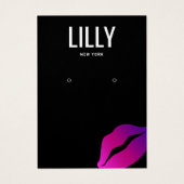 リップキスをするイヤリング表示カード (正面)