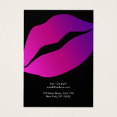 リップキスをするネックレスイヤリング表示カード (裏面)