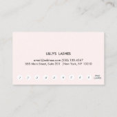 リップキスをするピンク美しいロイヤリティ10パンチ ロイヤリティカード (裏面)