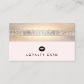 リップキスをするピンク美しいロイヤリティ10パンチ ロイヤリティカード (正面)