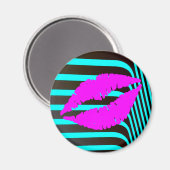 リップキス美しいファッショングラマーガーリートレンディー マグネット (正面/裏面)