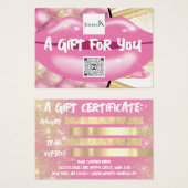 リップグラムメイクアップアーティストスタジオロゴQR 100点 (正面&裏面)