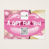 リップグラムメイクアップアーティストスタジオロゴQR 100点 (正面)