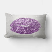 リップグリッターグレーバイオレットパープルメイクアップキススカイ ランバークッション (正面)