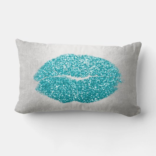 リップグリッターグレー海ターコイズメイクアップキススカイ ランバークッション (裏面)