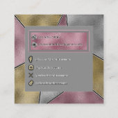 リップグロスエレガント美しいコスメティックブランドカスタム スクエア名刺 (裏面)