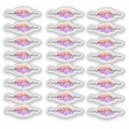 リップグロスパッケージロゴリップレインボーブランディング シール