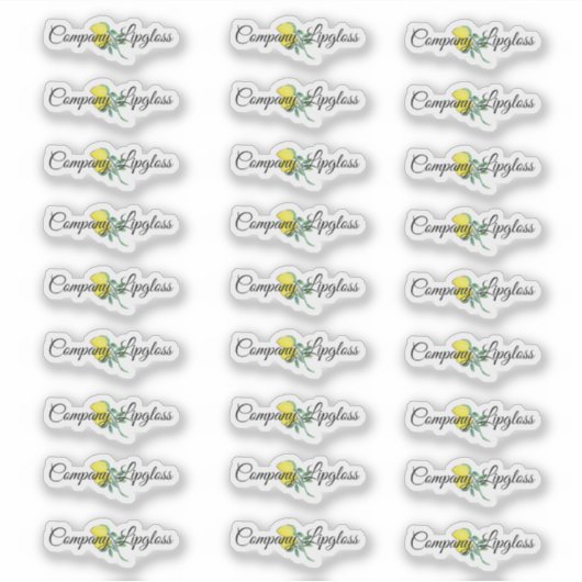 リップグロスパッケージロゴレモンブランディングシール シール (正面)