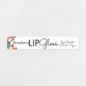 リップグロスモダンイチゴブランディング包装 ラベル (デザイン2)