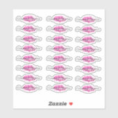 リップグロス包装ロゴリップピンクブランディング 澄ん シール (シート)