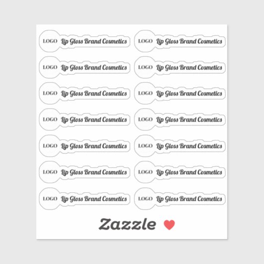 リップグロス澄んチューブのロゴラベル シール (シート)