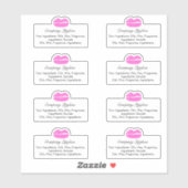 リップグロス美しいロゴ原料ビジネス シール (シート)