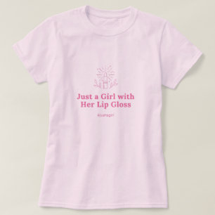 リップグロスTシャツを着ただけの女の子 Tシャツ
