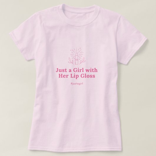 リップグロスTシャツを着ただけの女の子 Tシャツ (デザイン正面)