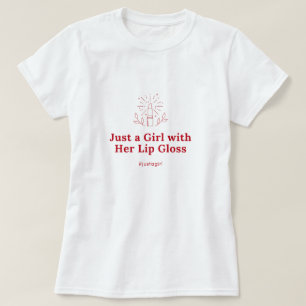 リップグロスTシャツを着ただけの女の子 Tシャツ