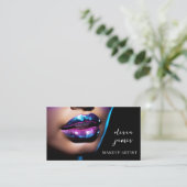 リップコスメティックメイクアップアーティスト美しいサロン 名刺 (スタンド正面)