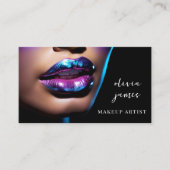 リップコスメティックメイクアップアーティスト美しいサロン 名刺 (正面)