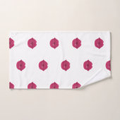 リップシャワーカーテンピンクキス口紅 バスタオルセット (ハンドタオル)