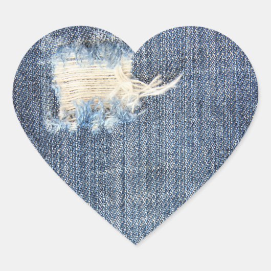 リップジーンズフェイクのステッカー ハートシール (正面)