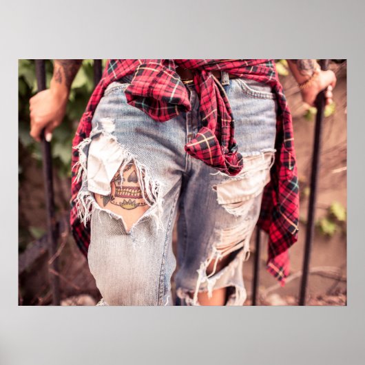 リップジーンズ&タトゥーポスター ポスター (正面)