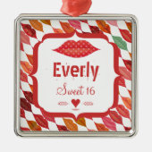 リップスウィート16ヴィンテージレトロ メタルオーナメント (正面)
