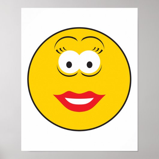 リップスティックガール顔 ポスター (正面)