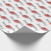 リップスティックキスオンハッピーバースデー ラッピングペーパー (角)