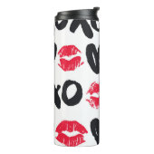 リップスティックキスハートシームレスな背景 タンブラー (回転左)