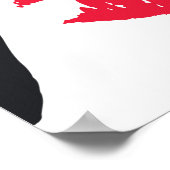 リップスティックキスハートシームレスな背景 ポスター (角)