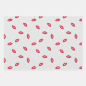 リップスティックキスバレンティンラッピング紙シート ラッピングペーパーシート (正面)