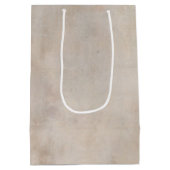 リップスティックキス付きゴールデンレトリバー ミディアムペーパーバッグ (裏面)