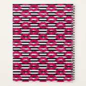 リップスティックキスB&Wパストライプのターン プランナー手帳 (裏面)