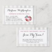 リップスティックディストリビューターウォーターカラーキスマイチームに参加 名刺 (正面/裏面)