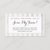 リップスティックディストリビューターウォーターカラーキスマイチームに参加 名刺 (裏面)