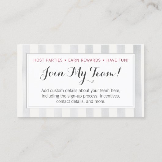 リップスティックディストリビューターウォーターカラーキスマイチームに参加 名刺 (裏面)