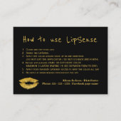 リップスティックディストリビューターグラムアプリケーションの指示 名刺 (正面)