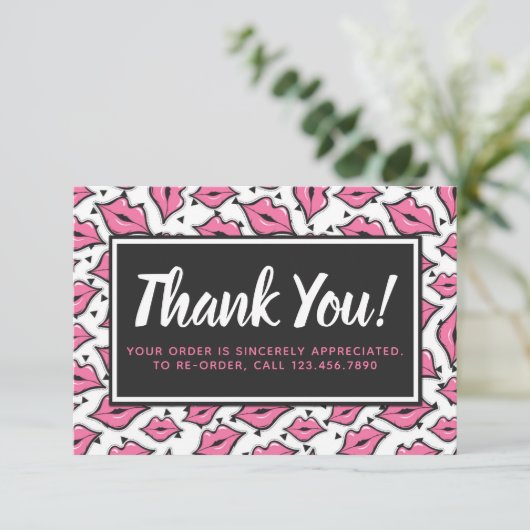 リップスティックディストリビューターサンキューピンクリップキス サンキューカード (スタンド正面)