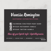 リップスティックディストリビューターサンキューピンクリップキス ポストカード (裏面)