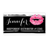 リップスティックパーソナライズされたディストリビューターホステル名タグ ラベル (正面)