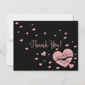 リップスティックビジネスピンクハートリップ自撮 招待状 (裏面)