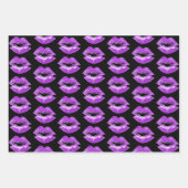 リップスティックプリントキスコレクション ラッピングペーパーシート (正面3)