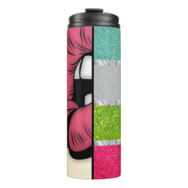 リップスティックポップ・アートのアート |フェイクグリッター タンブラー