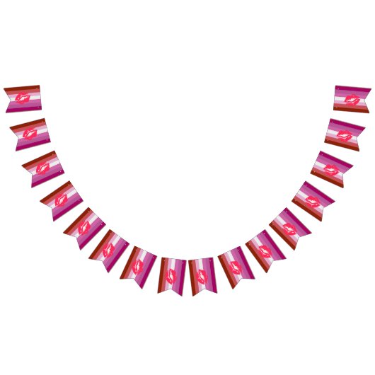 リップスティックレズビアンプライド旗 バンティングフラッグ (全)