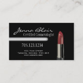 リップスティック化粧アーティスト名刺 名刺 (裏面)