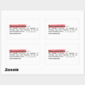 リップスティック塗抹女性恐怖症の定義 長方形シール (シート)